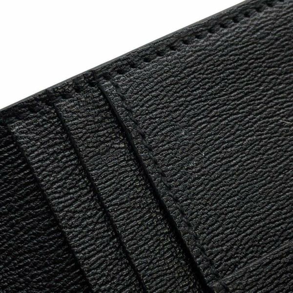 エルメス 二つ折り財布 ベアンコンパクト ブラック/シルバー金具 アリゲーターマット B刻印 HERMES 財布 黒