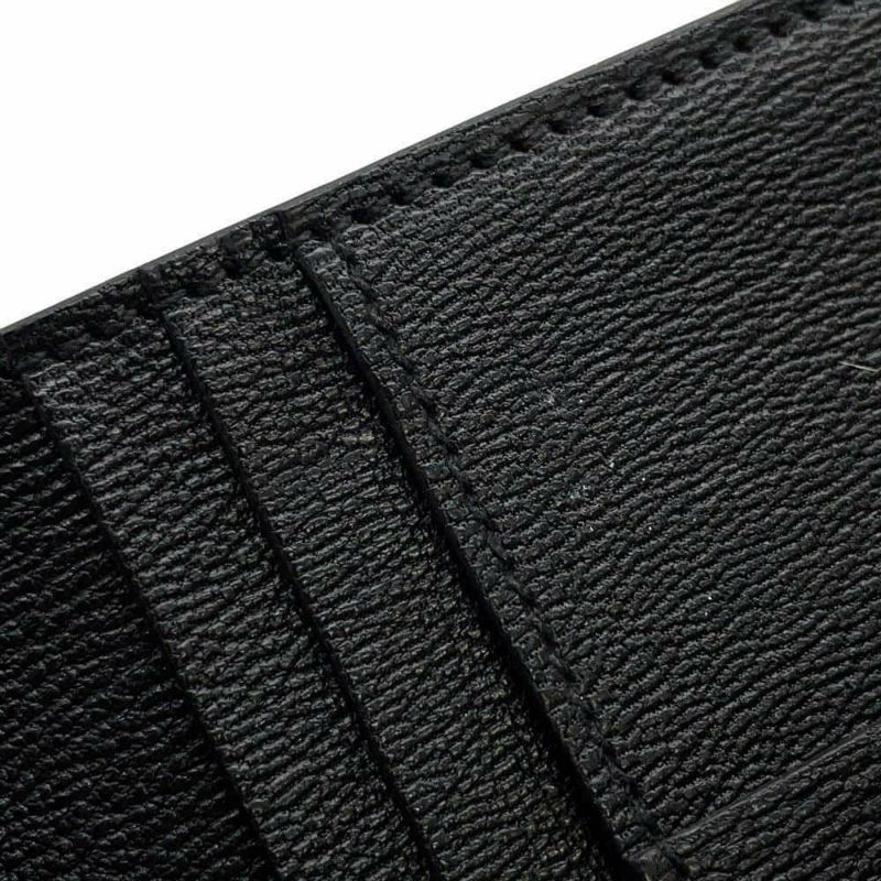 エルメス 二つ折り財布 ベアンコンパクト ブラック/シルバー金具 アリゲーターマット B刻印 HERMES 財布 黒