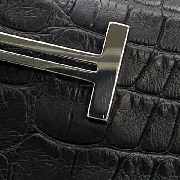 エルメス 二つ折り財布 ベアンコンパクト ブラック/シルバー金具 アリゲーターマット B刻印 HERMES 財布 黒