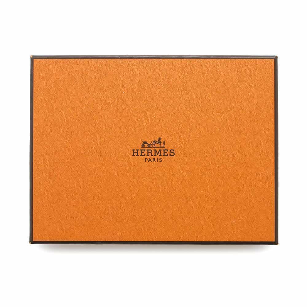 エルメス 二つ折り財布 ベアンコンパクト ブラック/シルバー金具 アリゲーターマット B刻印 HERMES 財布 黒