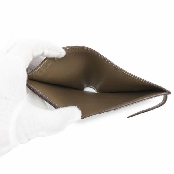 エルメス 二つ折り財布 ベアンコンパクト エトゥープ/ゴールド金具 エプソン Y刻印 HERMES 財布