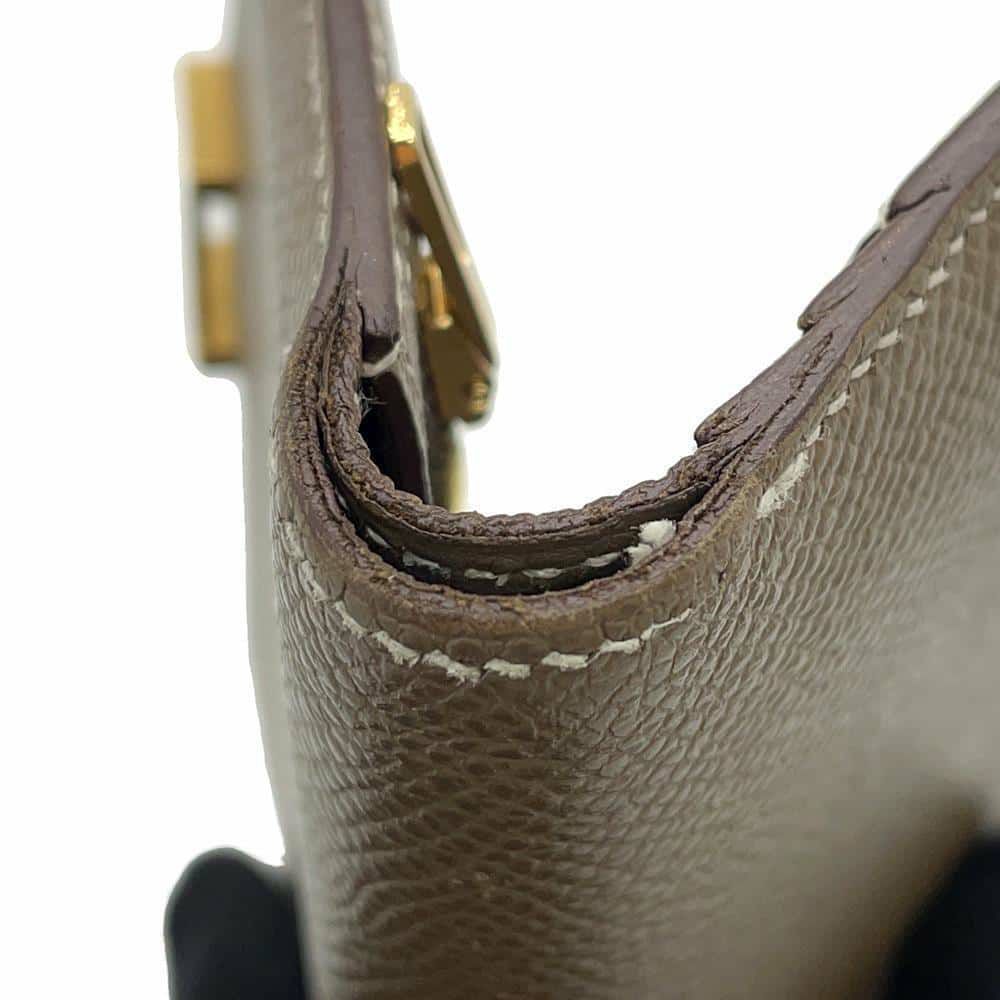 エルメス 二つ折り財布 ベアンコンパクト エトゥープ/ゴールド金具 エプソン Y刻印 HERMES 財布