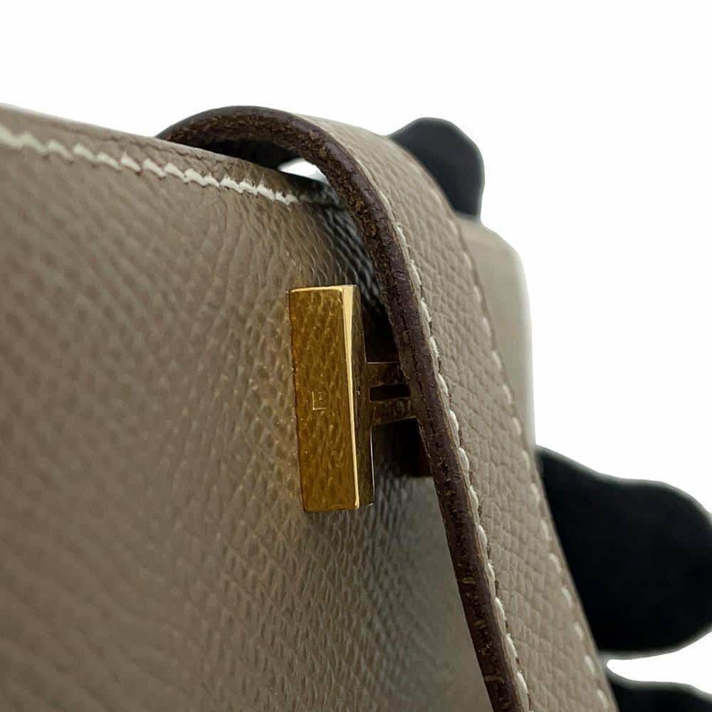 エルメス 二つ折り財布 ベアンコンパクト エトゥープ/ゴールド金具 エプソン Y刻印 HERMES 財布