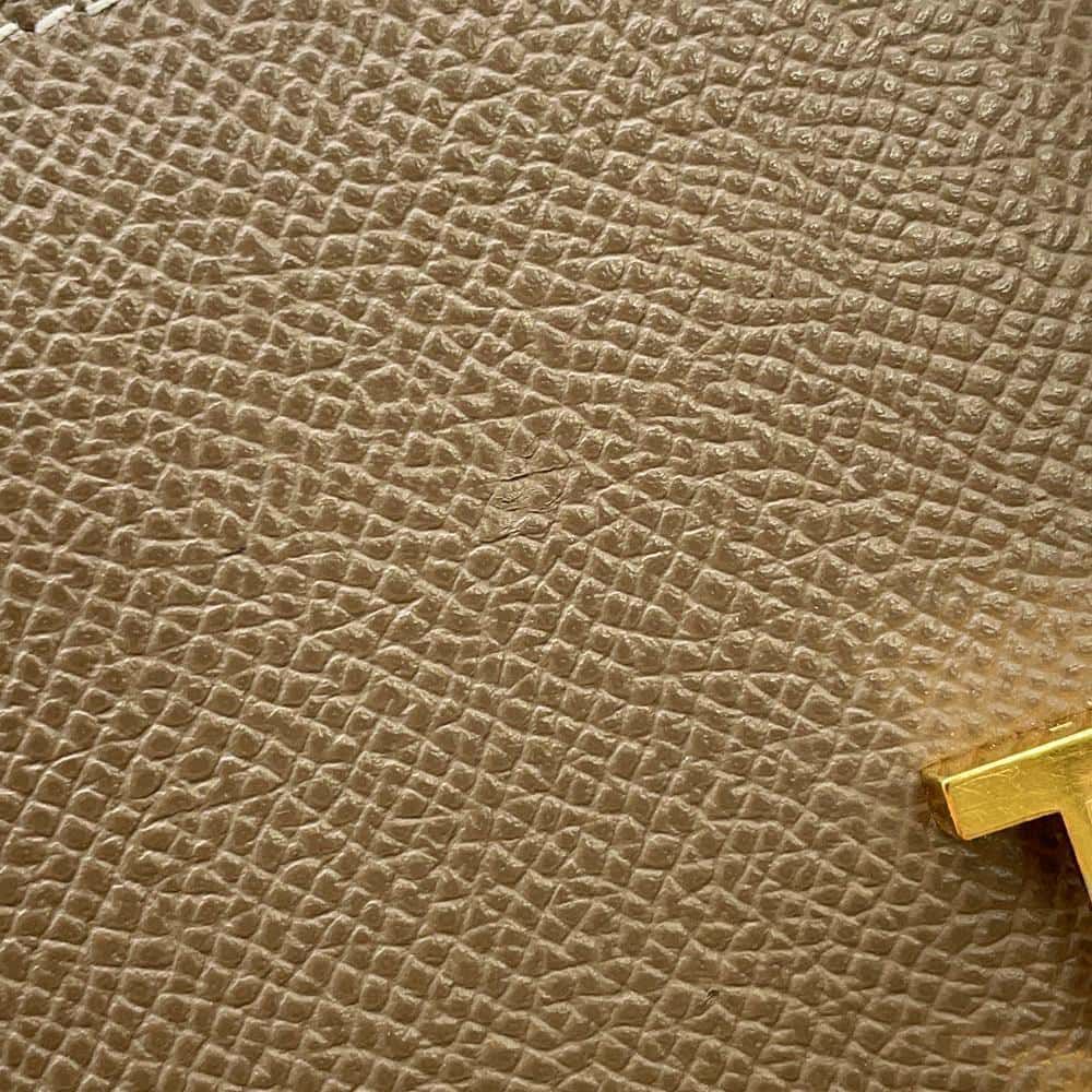 エルメス 二つ折り財布 ベアンコンパクト エトゥープ/ゴールド金具 エプソン Y刻印 HERMES 財布