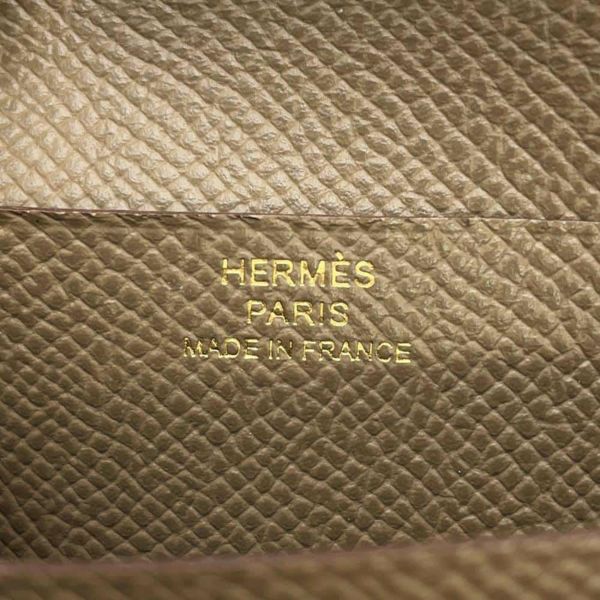 エルメス 二つ折り財布 ベアンコンパクト エトゥープ/ゴールド金具 エプソン Y刻印 HERMES 財布