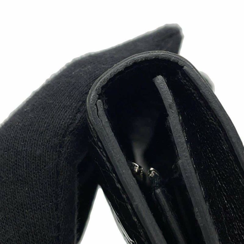 エルメス 長財布 ベアンスフレ ブラック/シルバー金具 アリゲーターシャイン □Q刻印 HERMES 財布 黒