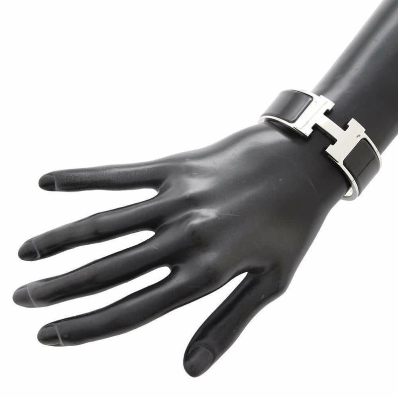 エルメス ブレスレット クリック H クリッククラックGM ブラック/シルバー金具 HERMES アクセサリー