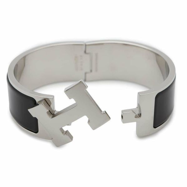 エルメス ブレスレット クリック H クリッククラックGM ブラック/シルバー金具 HERMES アクセサリー