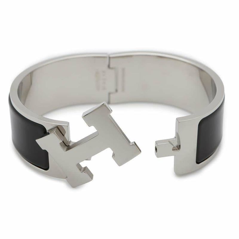 エルメス ブレスレット クリック H クリッククラックGM ブラック/シルバー金具 HERMES アクセサリー
