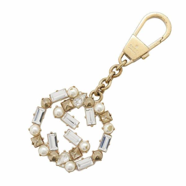 グッチ キーホルダー ラインストーン GG GUCCI チャーム 安心