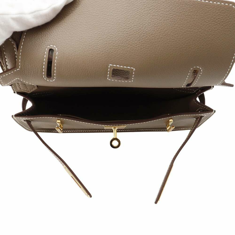 エルメス ジプシエール ミニ エトゥープ/ゴールド金具  エバーカラー B刻印 HERMES バッグ