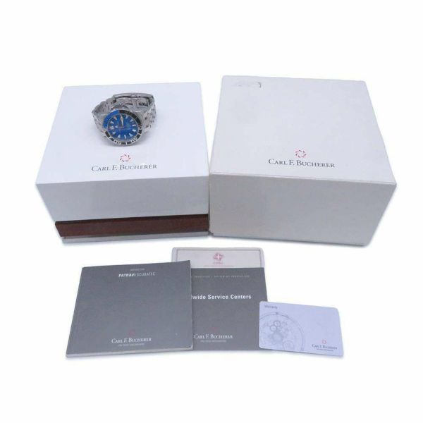 カール F.ブヘラ パトラビ スキューバテック CARL F. BUCHERER 腕時計 ブルー文字盤