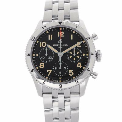 ブライトリング クラシック アヴィ クロノグラフ A23380 BREITLING 腕時計 黒文字盤 安心保証