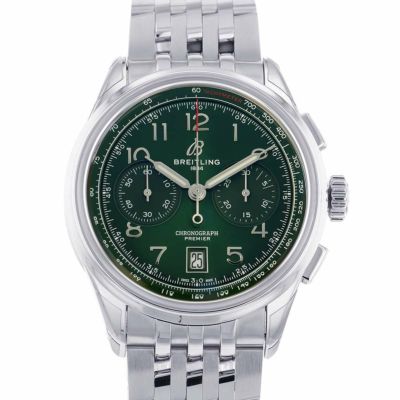 ブライトリング プレミエ B01 クロノグラフ 42 AB0145371L1A1 BREITLING 腕時計 グリーン文字盤 |  中古・新品ブランド販売ギャラリーレア公式通販