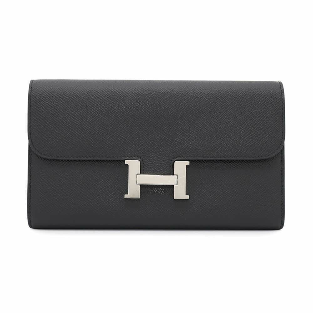 エルメス 長財布 コンスタンス トゥーゴー ロング ブラック/シルバー 