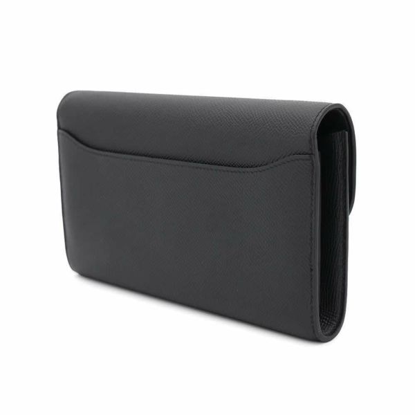 エルメス 長財布 コンスタンス トゥーゴー ロング ブラック/シルバー金具 エプソン Z刻印 黒