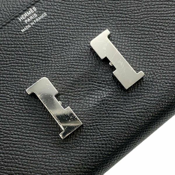 エルメス 長財布 コンスタンス トゥーゴー ロング ブラック/シルバー金具 エプソン Z刻印 黒
