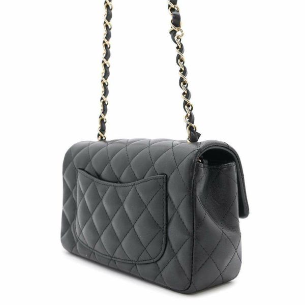 シャネル チェーンショルダーバッグ ミニ マトラッセ 20 ココマーク ラムスキン A69900 CHANEL フラップ 黒