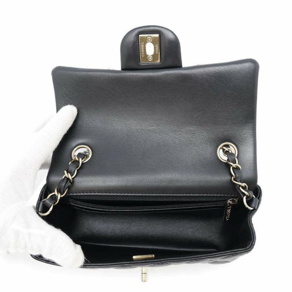 シャネル チェーンショルダーバッグ ミニ マトラッセ 20 ココマーク ラムスキン A69900 CHANEL フラップ 黒