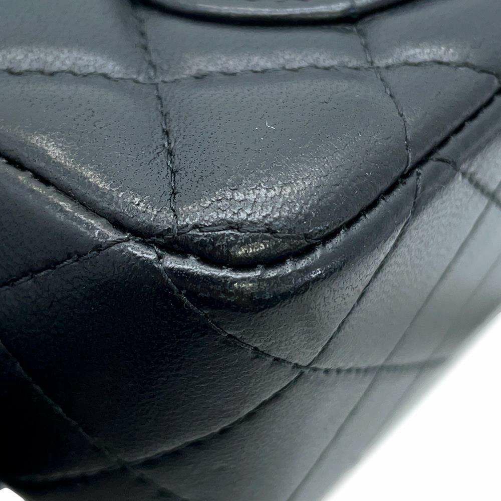シャネル チェーンショルダーバッグ ミニ マトラッセ 20 ココマーク ラムスキン A69900 CHANEL フラップ 黒