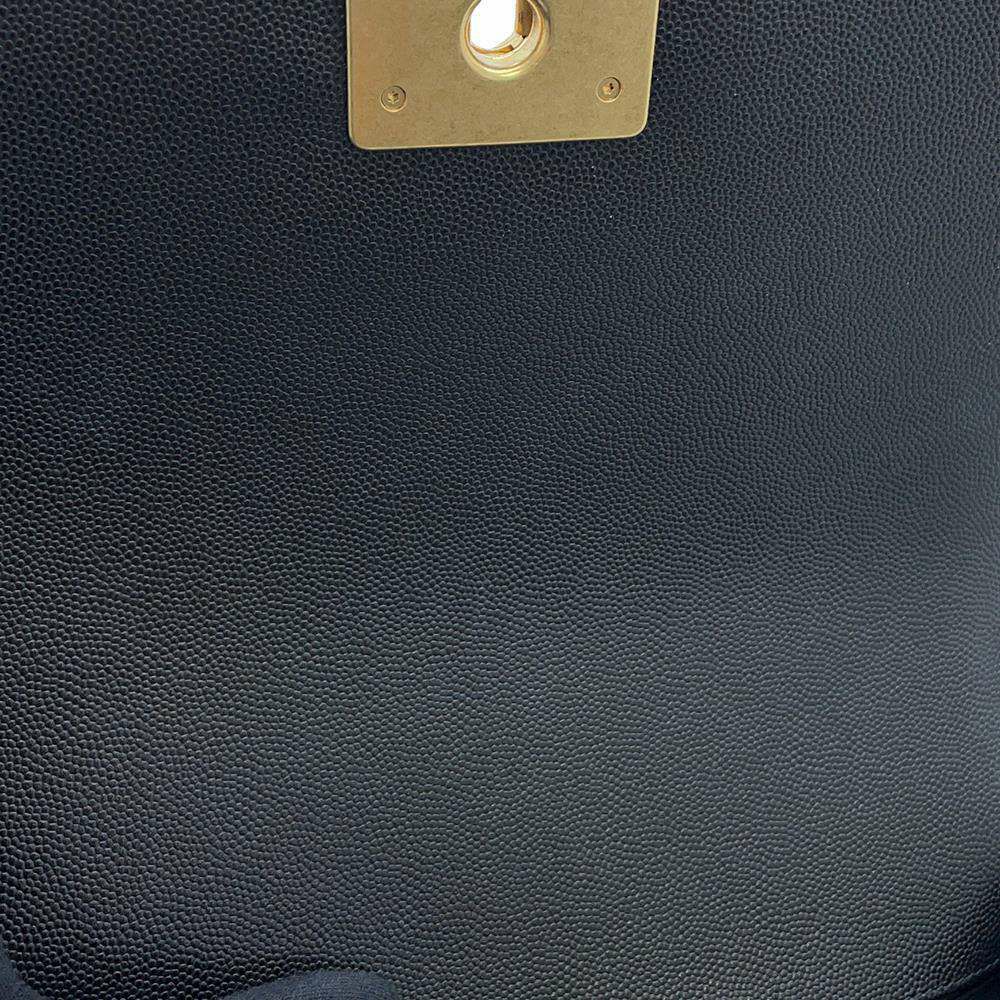 シャネル チェーンショルダーバッグ ココマーク ボーイシャネル キャビアスキン A67086 CHANEL 斜めがけ BOY CHANEL 黒