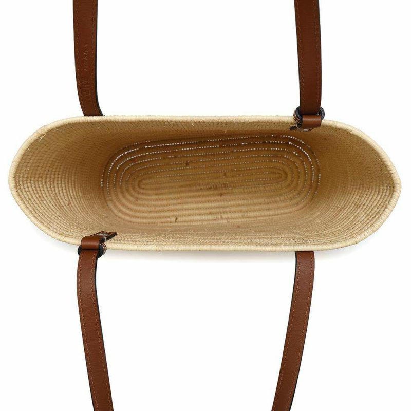 ロエベ トートバッグ スクエアバスケット スモール ラフィア カーフレザー A223099X02 LOEWE カゴバッグ