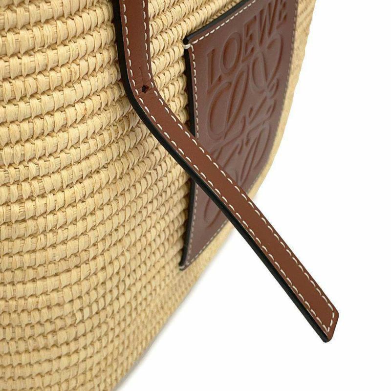 ロエベ トートバッグ スクエアバスケット スモール ラフィア カーフレザー A223099X02 LOEWE カゴバッグ