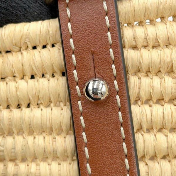 ロエベ トートバッグ スクエアバスケット スモール ラフィア カーフレザー A223099X02 LOEWE カゴバッグ