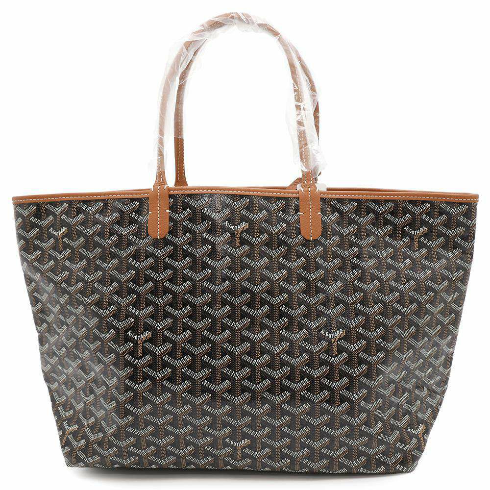 ゴヤール トートバッグ サンルイPM PVC/レザー STLOUIPMLTY01CL03P GOYARD ポーチ付き 黒