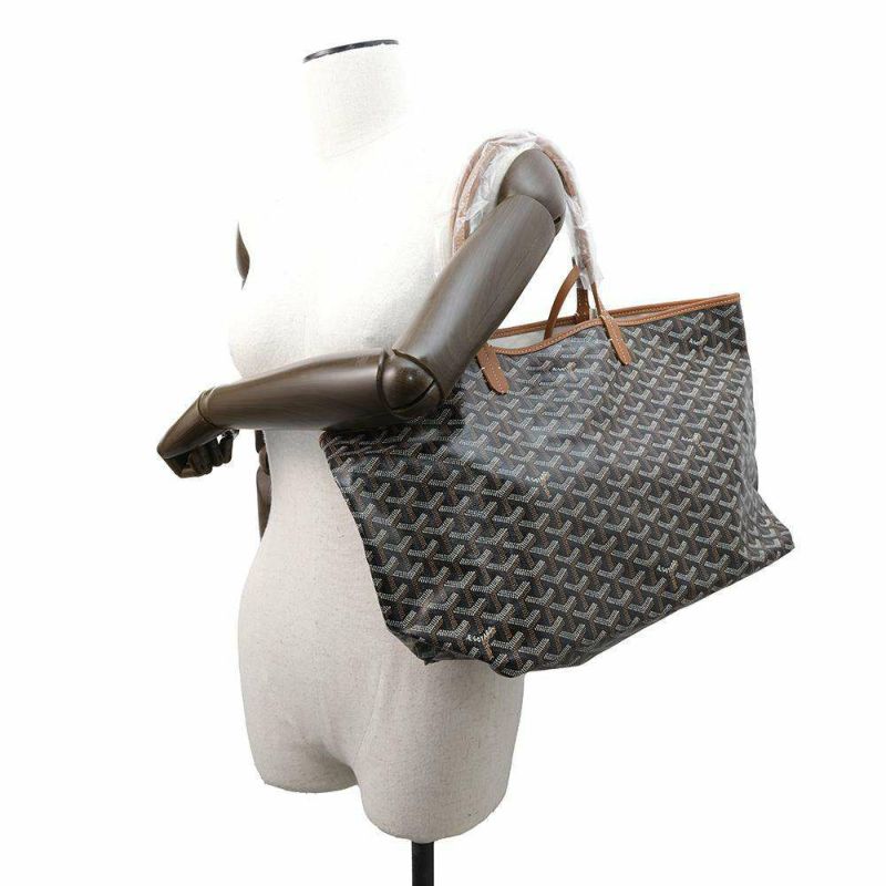 ゴヤール トートバッグ サンルイPM PVC/レザー STLOUIPMLTY01CL03P GOYARD ポーチ付き 黒