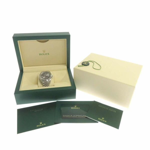 ロレックス デイトジャスト41 ランダムシリアル ルーレット 126300 ROLEX 腕時計 スレート文字盤 ローマン