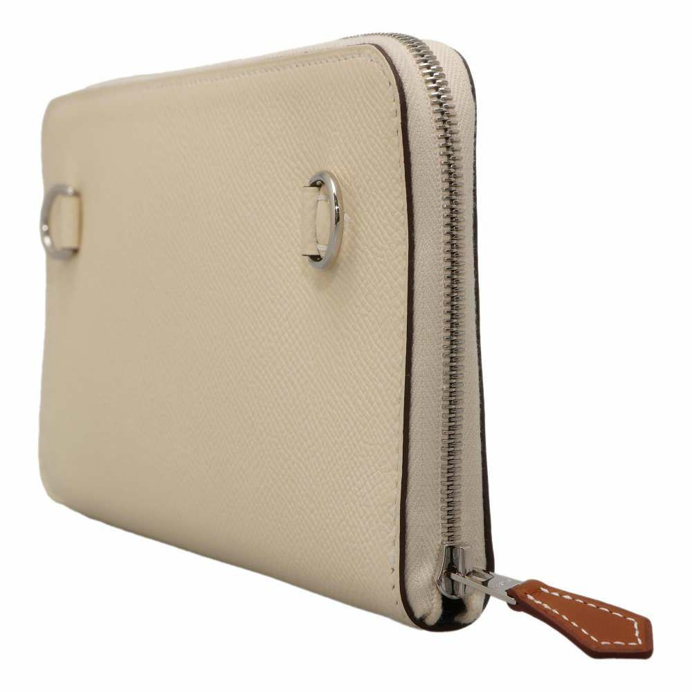 エルメス 長財布 ヌーヴォー・トゥー・ゴー・ジップ ナタ/シルバー金具 ヴォーエプソン/スイフト B刻印