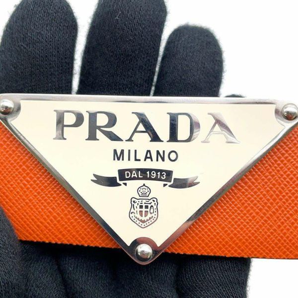プラダ ベルト サフィアーノ トライアングル ロゴ リバーシブル サイズ80 2CA004 PRADA 雑貨 アパレル 小物 黒