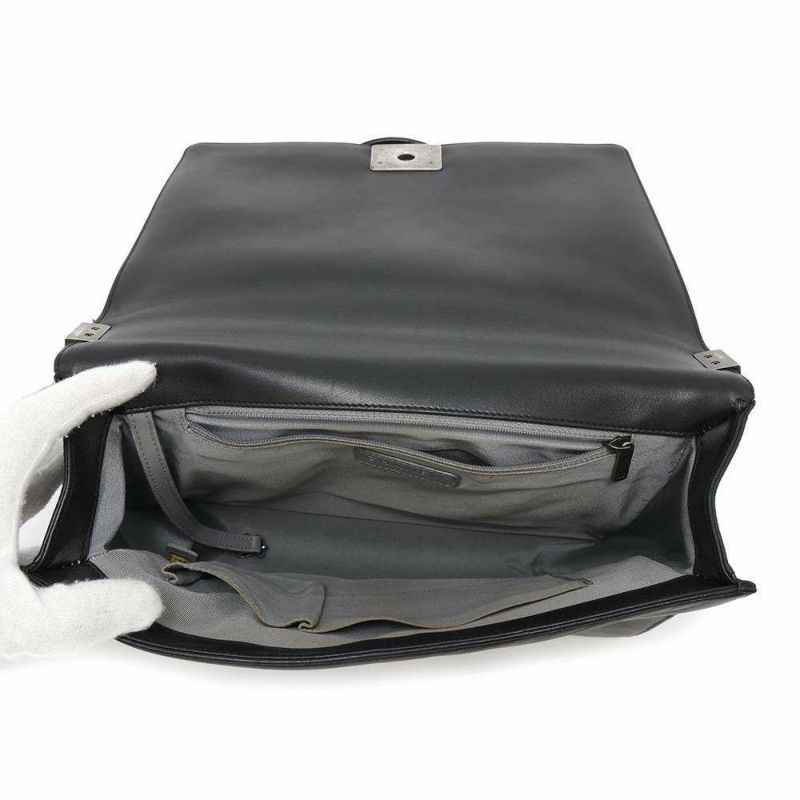 シャネル チェーンショルダーバッグ ボーイシャネル ラージ マトラッセ ココマーク ラムスキン A92193 CHANEL 黒