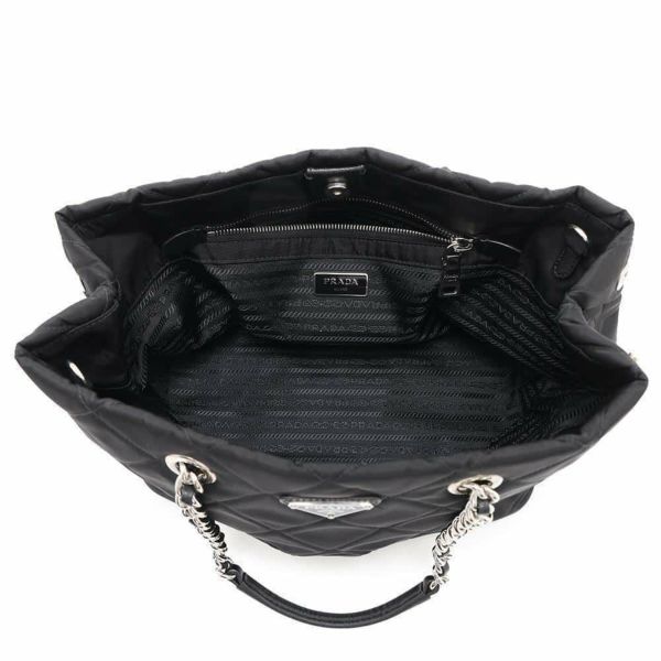 プラダ チェーントートバッグ キルティング ナイロン レザー 1BG740 PRADA バッグ 黒 2wayショルダーバッグ アウトレット品