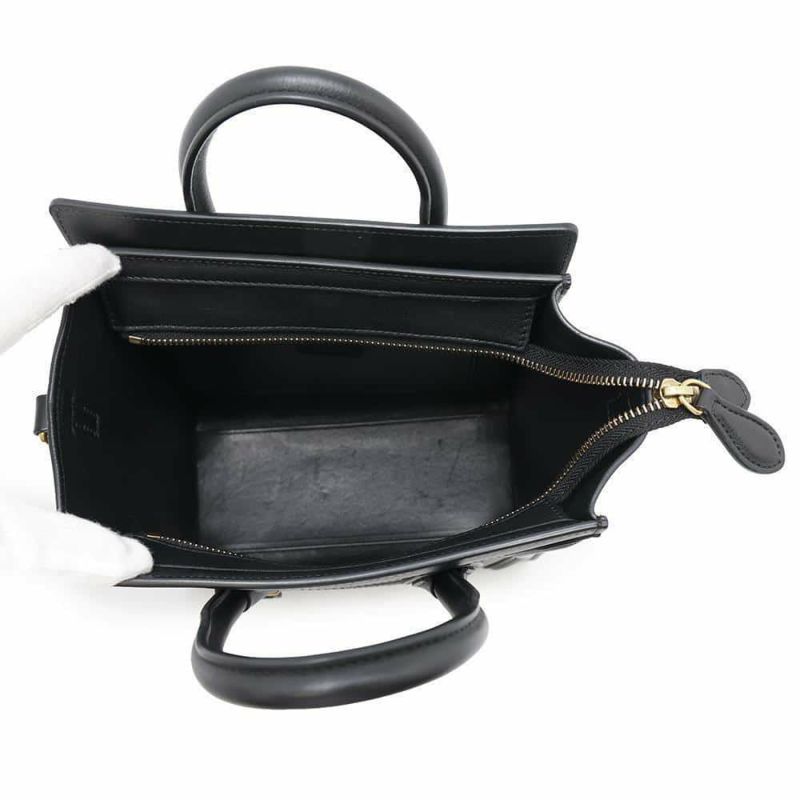 セリーヌ ハンドバッグ ラゲージ ナノショッパー レザー 189243 CELINE バッグ 2wayショルダーバッグ 黒