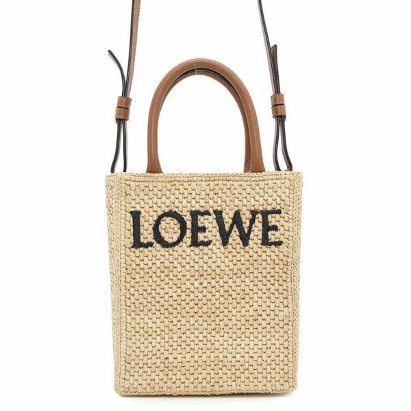 ロエベ ハンドバッグ ロゴ スタンダード STANDARD ラフィア A563S30X05 LOEWE かごバッグ ショルダーバッグ