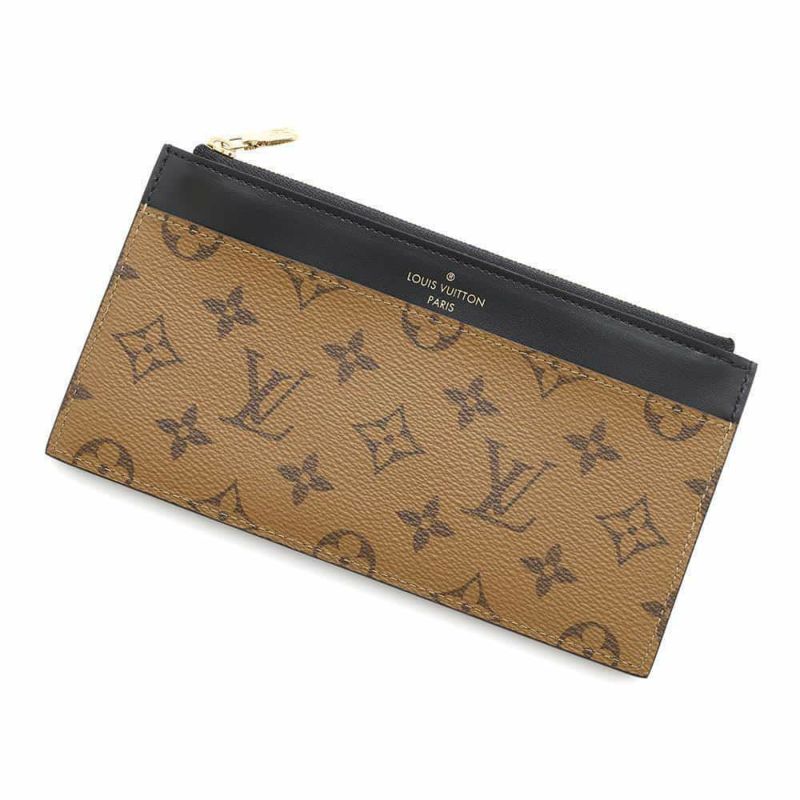 ルイヴィトン 財布 モノグラム・リバース スリムパース M80390 LOUIS VUITTON ヴィトン ブラック 黒