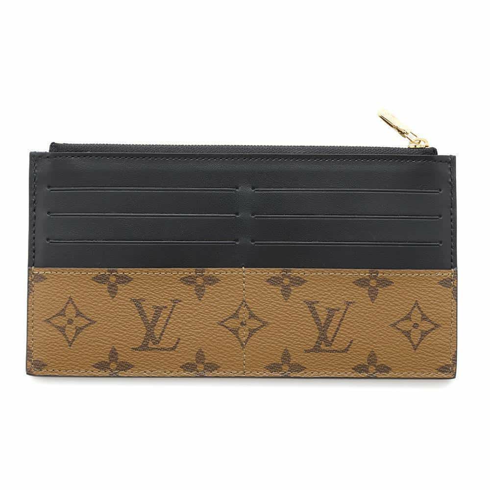 ルイヴィトン 財布 モノグラム・リバース スリムパース M80390 LOUIS VUITTON ヴィトン ブラック 黒