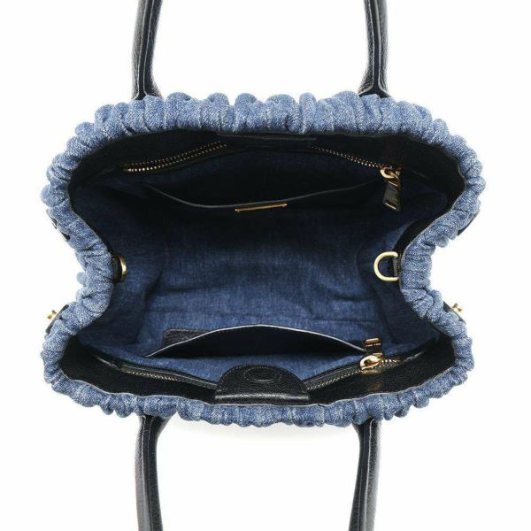 ミュウミュウ ハンドバッグ マテラッセ デニム レザー 5BG069 MIUMIU 2way