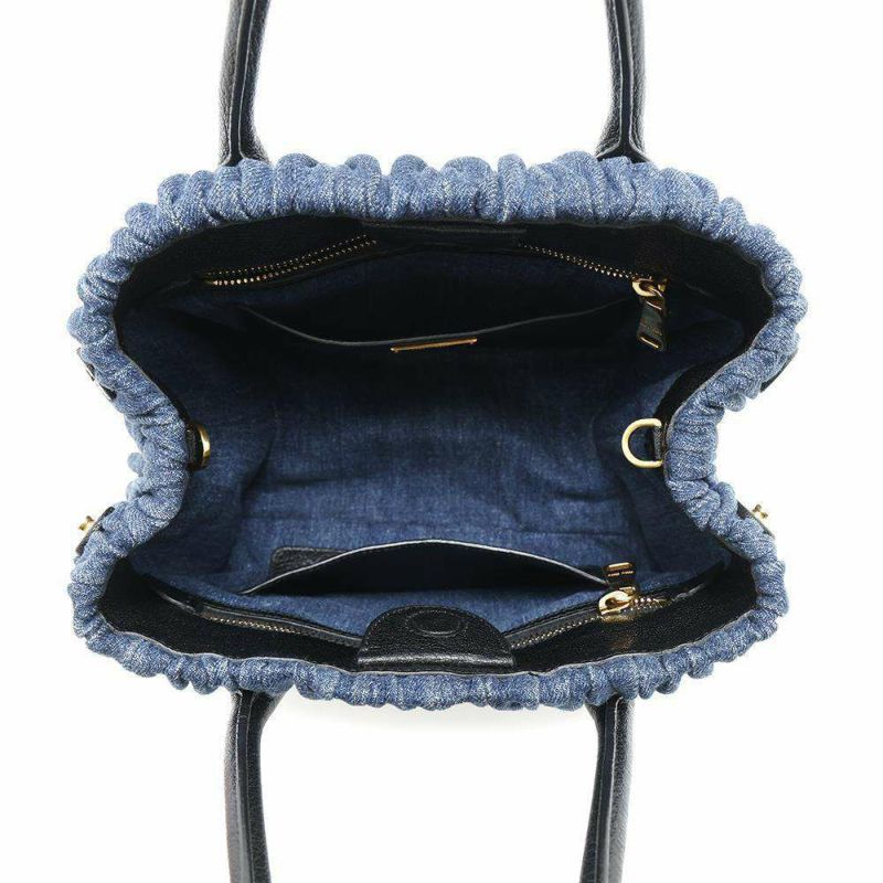 ミュウミュウ ハンドバッグ マテラッセ デニム レザー 5BG069 MIUMIU 2way