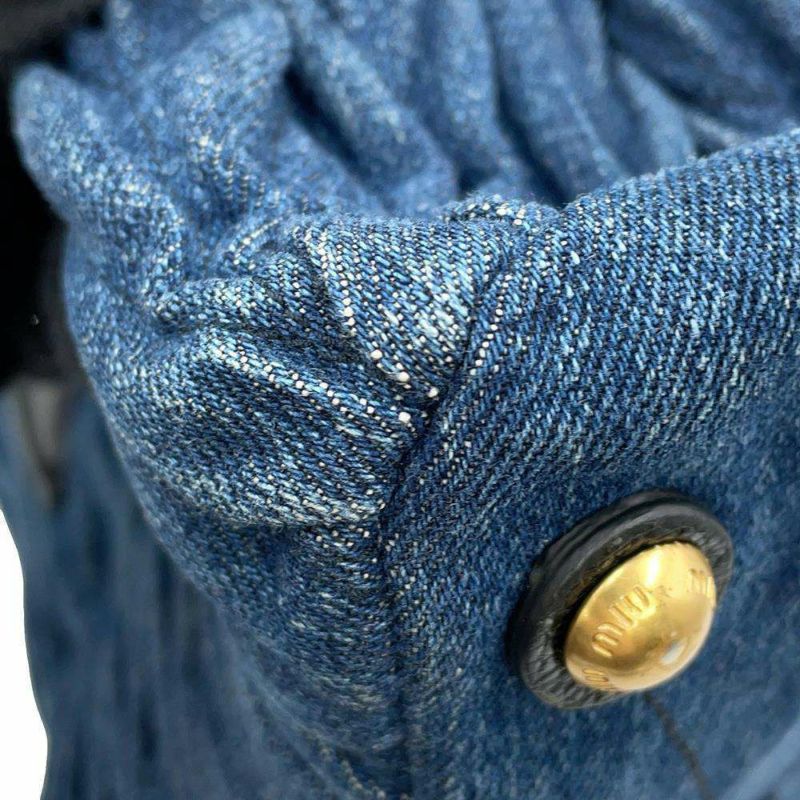 ミュウミュウ ハンドバッグ マテラッセ デニム レザー 5BG069 MIUMIU 2way