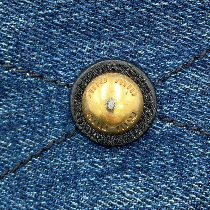 ミュウミュウ ハンドバッグ マテラッセ デニム レザー 5BG069 MIUMIU 2way