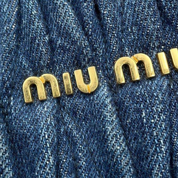ミュウミュウ ハンドバッグ マテラッセ デニム レザー 5BG069 MIUMIU 2way