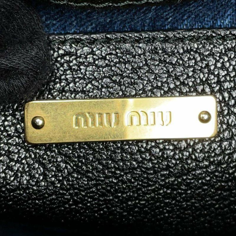 ミュウミュウ ハンドバッグ マテラッセ デニム レザー 5BG069 MIUMIU 2way