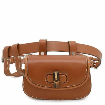 グッチ ボディバッグ バンブー 1947 ミニ ベルトバッグ レザー 681137 GUCCI ウエストバッグ ハンドバッグ