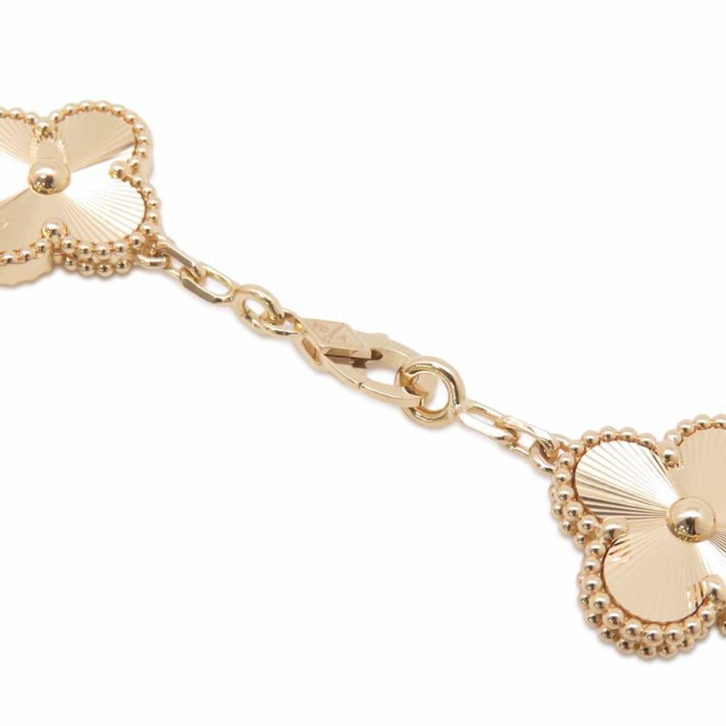 ヴァンクリーフ＆アーペル ブレスレット ヴィンテージ アルハンブラ ブレスレット 5モチーフ ギヨシェ K18YG VCARP3JK00