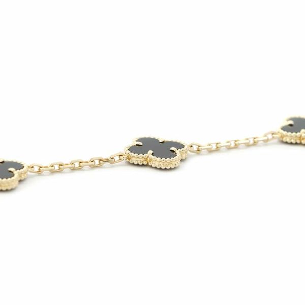 ヴァンクリーフ＆アーペル ブレスレット ヴィンテージ アルハンブラ ブレスレット 5モチーフ オニキス K18YG VCARA41300