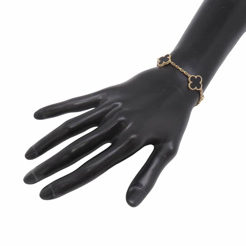 ヴァンクリーフ＆アーペル ブレスレット ヴィンテージ アルハンブラ ブレスレット 5モチーフ オニキス K18YG VCARA41300