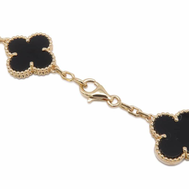 ヴァンクリーフ＆アーペル ブレスレット ヴィンテージ アルハンブラ ブレスレット 5モチーフ オニキス K18YG VCARA41300